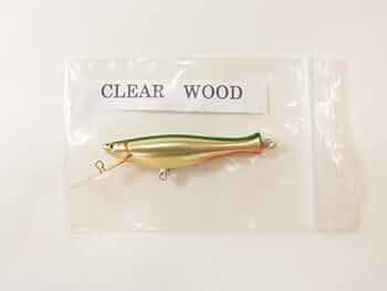 クリアーウッドミノー　uk5 SP クリアウッド CLEAE WOOD ホイル貼りミノー ハンドメイドルアー
